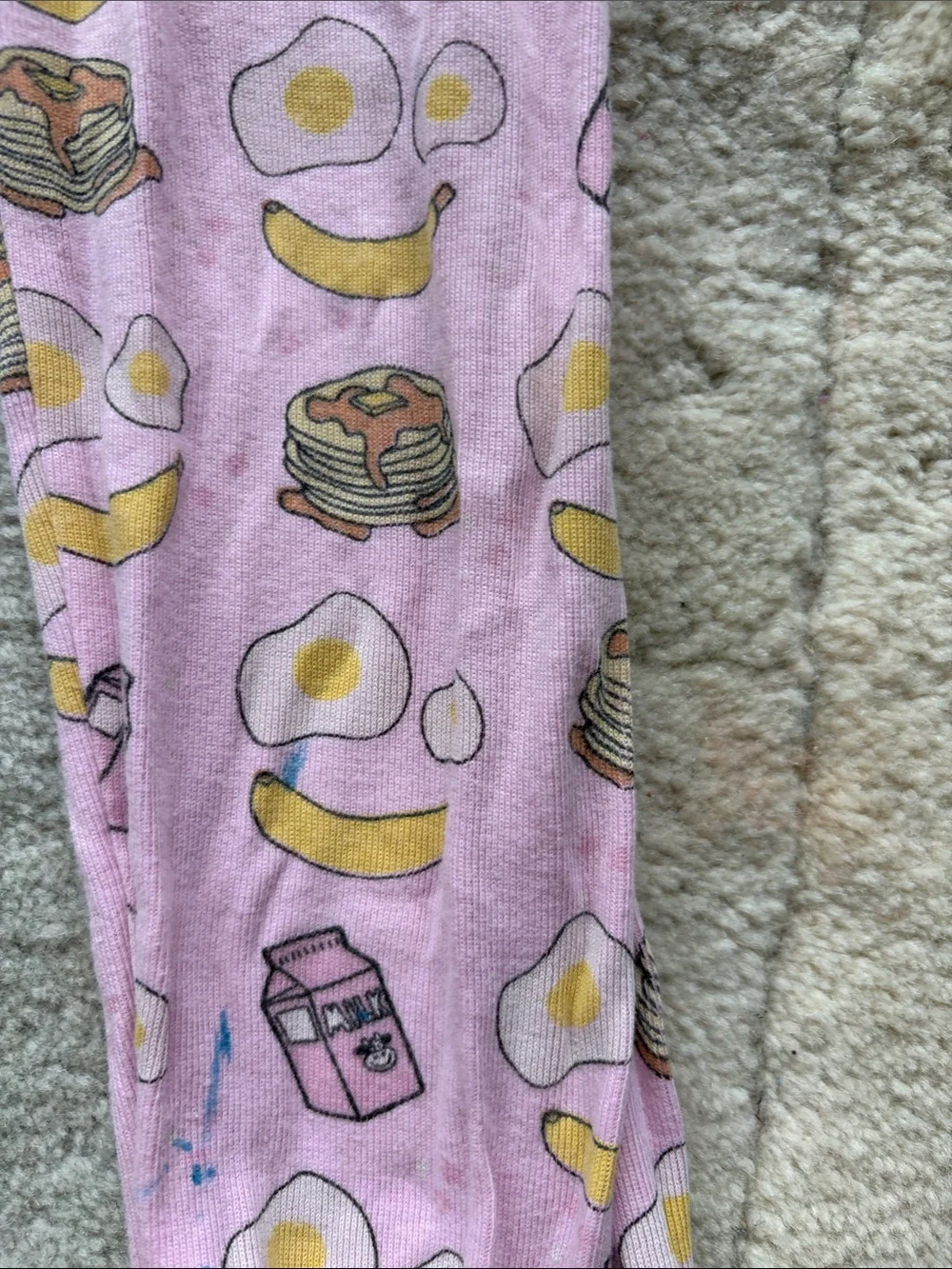 Baby Steps Pink Breakfast Print & Hot Pink Tie-Dye Kids Pajama sets